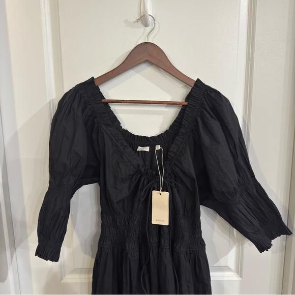 Doen Ischia Poplin Black Maxi Dress - Picture 4 of 14